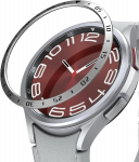 Ringke Bezel Styling [43 mm] suderinamas su Samsung Galaxy Watch 6 Classic 43 mm dėklu, bezelio žiedo lipduko dangtelis atsparus įbrėžimams nerūdijančio plieno apsauga - 43-01 (st) Silver