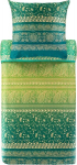 Bassetti Brenta 9327396 patalynės komplektas + 1 pagalvės užvalkalas, pagamintas i&scaron; 100% medvilnės satino, žalios spalvos V1, matmenys: 155 x 220 cm + 1 K 80 x 80 cm