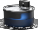 Leisure Life&reg; Belaidis kačių fontanas su nerūdijančio plieno baseinu, 3.2 l girdykla katėms, 4500 Mah baterija, itin tylus siurblys su led, be bpa (fontanas + 1 kilimėlis + 1 filtras)