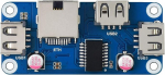 Waveshare Ethernet/usb Hub Hat (b) skirtas Raspberry Pi serijai, 1x Rj45 Ethernet prievadas, 3x Usb 2.0 prievadai
