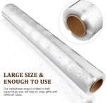 Toyvian celofano vyniojimo popierius 3000 x 86 cm celofano rulonas 3 mil snowflake dekoruotas floristinis pakavimo celofanas kalėdoms namų vakarėliui vaisių dovanų dekoravimui