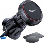 Topk magnetinis telefono laikiklis automobiliui, automobilinis telefono laikiklis ventiliacijai su 2 metalinėmis plok&scaron;telėmis, universalus 360&deg; pasukamas magnetinis laikiklis automobiliui i&scaron;maniesiems telefonams ir plan&scaron;etiniams kompiuteriams