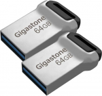 USB laikmena Gigastone 64gb Nano Flash Drive (2 vnt.) Z90 Usb 3.2 Gen 1, 120mb/s Ultra Fast, Mini, metalinis dizainas, duomenų saugojimas, atsarginė kopija Pc/mac/tv/automobiliui, Usb 2.0/3.0/3.1 suderinamas