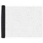 &Scaron;e&scaron;iakampė tvora Pilka 1,2x50 m Plienas,Tvoros stulpai su smeigėmis 13 vnt &Oslash;32 mm 140 cm Cinkuotas plienas