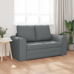 Grindų sofa-lova 2-in-1 Tamsiai pilka 148x71x83 cm Audinys