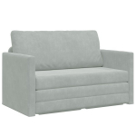 Grindų sofa-lova 2-in-1 &Scaron;viesiai pilka 124x204x61 cm Velvet
