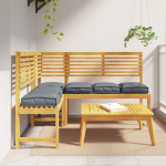 Pallet pagalvės sėdėjimui 6 vnt Antracitas 40x40x8 cm Oxford medžiaga