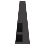 Lauko Ugnies Krosnis su Malkų Laikikliu Juoda 35x35x100 cm Plienas