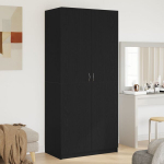Juoda Spinta 90x52x200 cm I&scaron; Dirbtinės Medienos