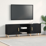 TV stovas - Juodas ąžuolas, 150x30x50 cm, pagamintas i&scaron; inžinerinės medienos