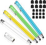 Metro 2-in-1 Premium Stylus Touch Pen su 20 atsarginių antgalių, skirtas Samsung Galaxy i&scaron;maniesiems telefonams ir plan&scaron;etiniams kompiuteriams (geltonas/žalias/mėlynas/baltas)