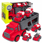 Sunkvežimis su automobiliais ir čiuožyklomis Click4Toys