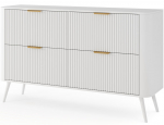 Komoda Eltap Chavelle, 150x90x40 cm, balta