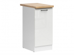 Pastatoma virtuvės spintelė Black Red White Junona Line, baltos/smėlio spalvos