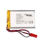 Akumuliatorius Li-Po LP573450 Akyga AKY0081 3.7V / 980mAh PCM jungtis JST 2-Pin 150mm