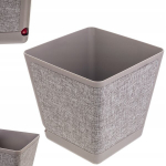 KADAX Gėlių vazonas Gėlių vazonas plastikinis dangtelis 24cm Taupe su stovu
