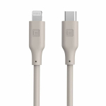 &bdquo;Evelatus&ldquo; USB C į &bdquo;Lightning&ldquo; silikoninis kabelis 1,2 m (MFI10CL) 60 W / 20 V 3 A &scaron;iltai pilkas