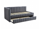 Lova Halmar Derby, 90x200 cm, pilka