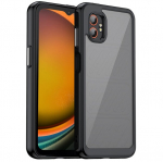 &bdquo;Mofan&ldquo; skaidrus kieto silikono (TPU) dėklas - juodas (Galaxy XCover7 Pro)