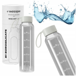 Wessper B1 borosilikatinis 500 ml skaidrus stiklinis butelis