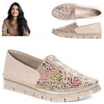 Moteri&scaron;kos Oda Espadrilės Pavasarinės Vasaros Maciejka, Smėlio Spalvos