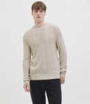 Jack&Jones vyri&scaron;kas megztinis 12263218*03, smėlio spalvos