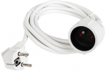 Baltas prailgintuvas 3m, 3x1,5mm, vienas lizdas