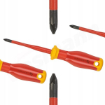 Izoliuotas kryžminis atsuktuvas Pz2 x 100mm, plonas, Crmo plienas