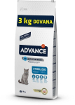 12 + 3 kg Dovanų Advance "Adult sterilized" maistas sterilizuotoms katėms