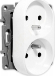 Legrand Niloe 2x2p+z baltas sieninis elektros lizdas