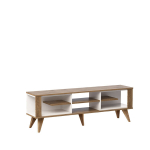 TV staliukas Kalune Design Ionis, ąžuolo spalvos/baltas