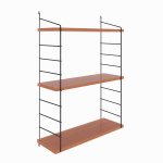 Pakabinama lentyna Kalune Design Armoni 3, juoda/ruda