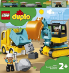 LEGO&reg; 10931 DUPLO sunkvežimis ir kastuvas, statybinių ma&scaron;inų žaislas vaikams nuo 2 metų