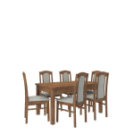 Valgomojo komplektas ADRK Furniture Rodos 53, &scaron;viesiai rudas