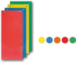 Skirtukai Sm-Lt, 110x235 mm, 50 vnt., kartoniniai, geltoni