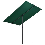 Lauko skėtis su aliuminio stulpu vidaXL, 180x130 cm, žalias
