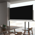 I&scaron;traukiama &scaron;oninė kiemo pertvara vidaXL, 80x300cm, juoda