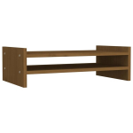 Monitoriaus stovas, Pu&scaron;ies medienos masyvas, 50x27x15cm, medaus ruda
