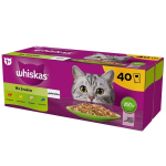 Whiskas su vi&scaron;tiena, la&scaron;i&scaron;a, jautiena ir tunu, 40x85 g