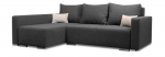 Kampinė sofa Megan (de&scaron;inė) Tamsiai pilka