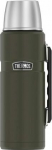 Thermos gertuvė su rankena 1.2l, žalios spalvos