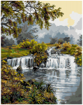 Tapyba pagal skaičius Kur teka upė 40x50 cm