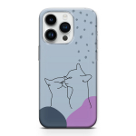 Alerio Print skirtas iPhone 14, mėlynas