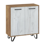 Komoda Boss-02-2D, auksinės/baltos spalvos