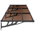 vidaXL Stogelis durims, juodos spalvos, 297,5x90cm, polikarbonatas