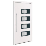 vidaXL Priekinės durys baltos spalvos 110x210cm