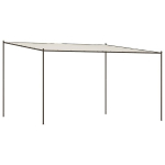 vidaXL Pavėsinė, baltos spalvos, 4x4m, audinys ir plienas, 180g/m&sup2;