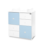 Komoda Lorelli Cupboard New, balta/melsva