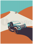 Tapyba pagal skaičius Land Rover, 15x20 cm