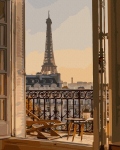 Tapyba pagal skaičius Twoje Hobby View of the Eiffel Tower, 40x50 cm